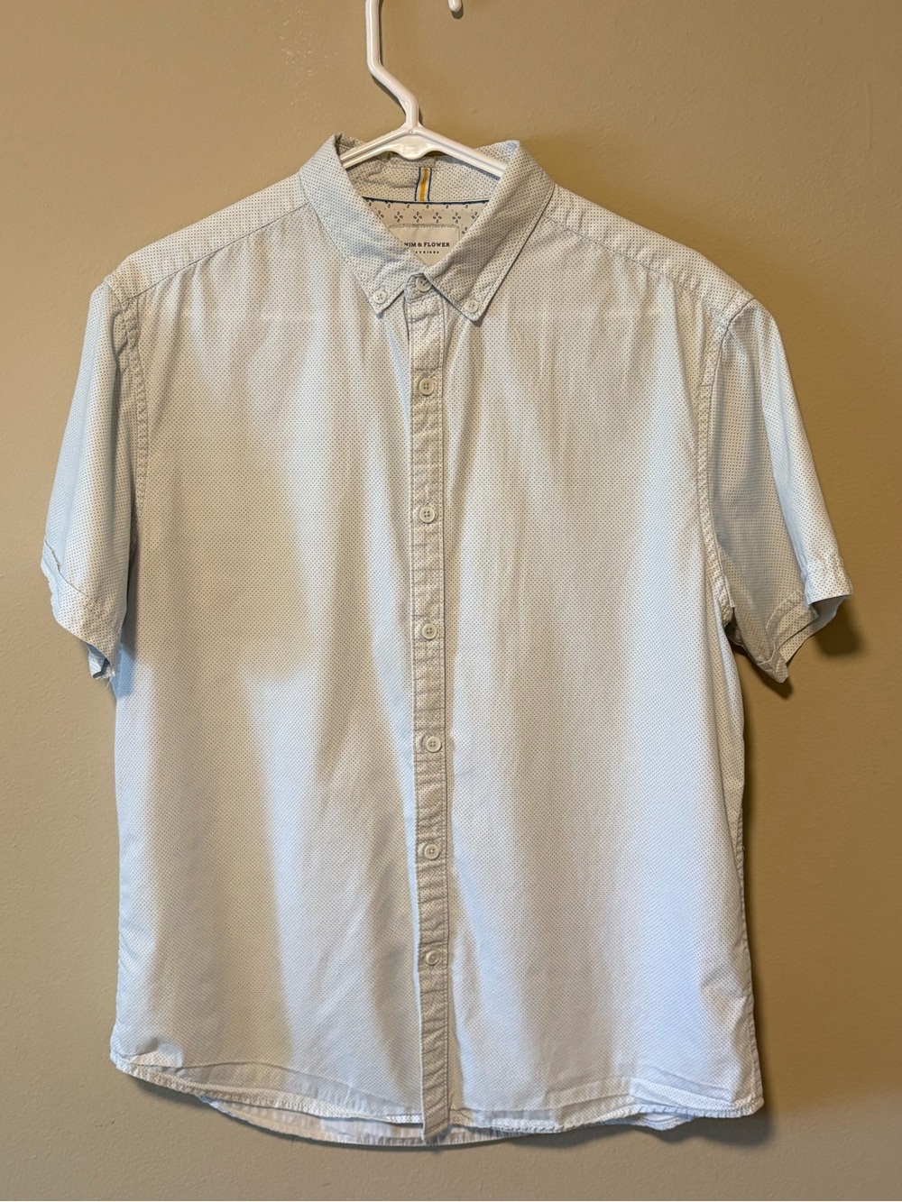 Denim & Flower Light Blue Short-Sleeve Button-Down Shirt